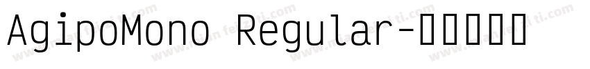 AgipoMono Regular字体转换